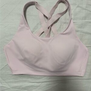 Women's Light Pink Crisscross Sports Bra